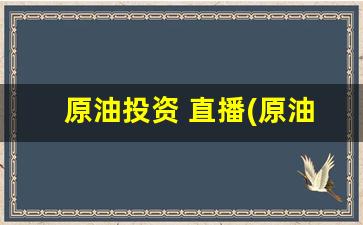 原油投资 直播(原油投资直播平台)_https://www.kairu168.com_大商所_第1张